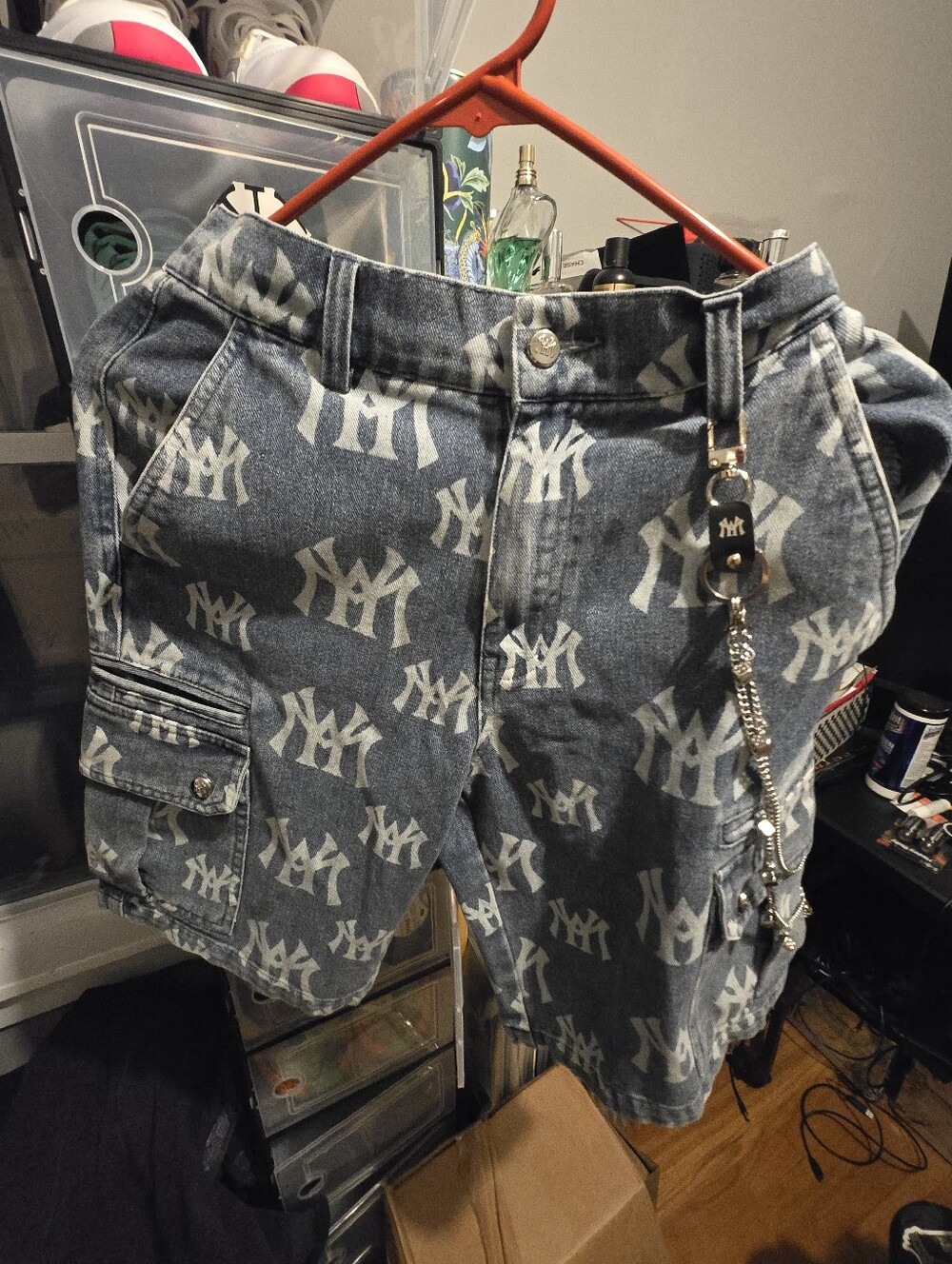 Watson Studios Xs Denim Logo Cargo Shorts - Blue
